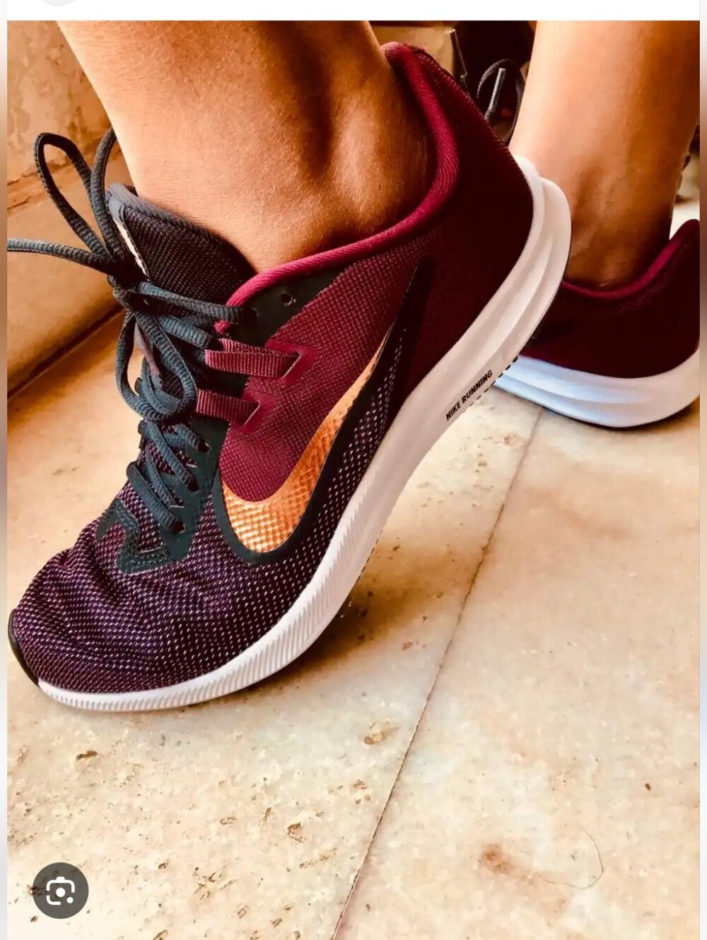 Nike Women’s Burgundy Athletic Shoes with Copper Swoosh